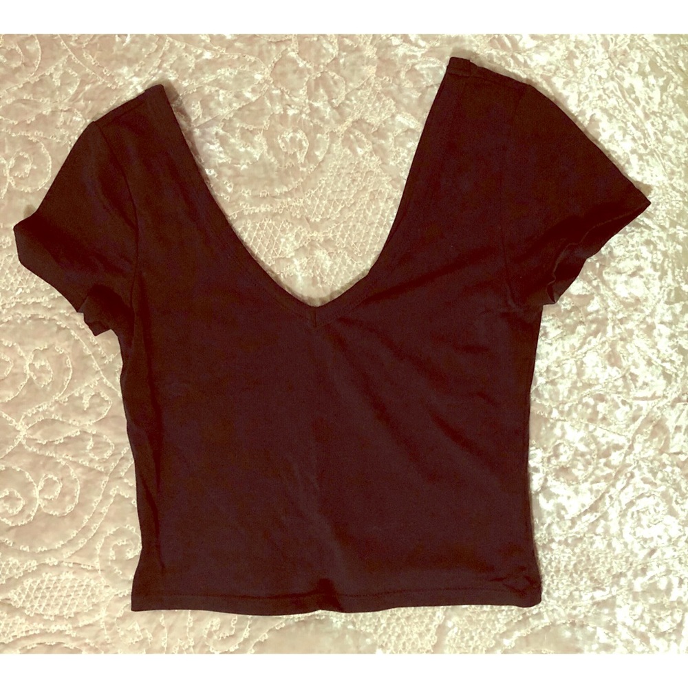 PacSun black cropped top